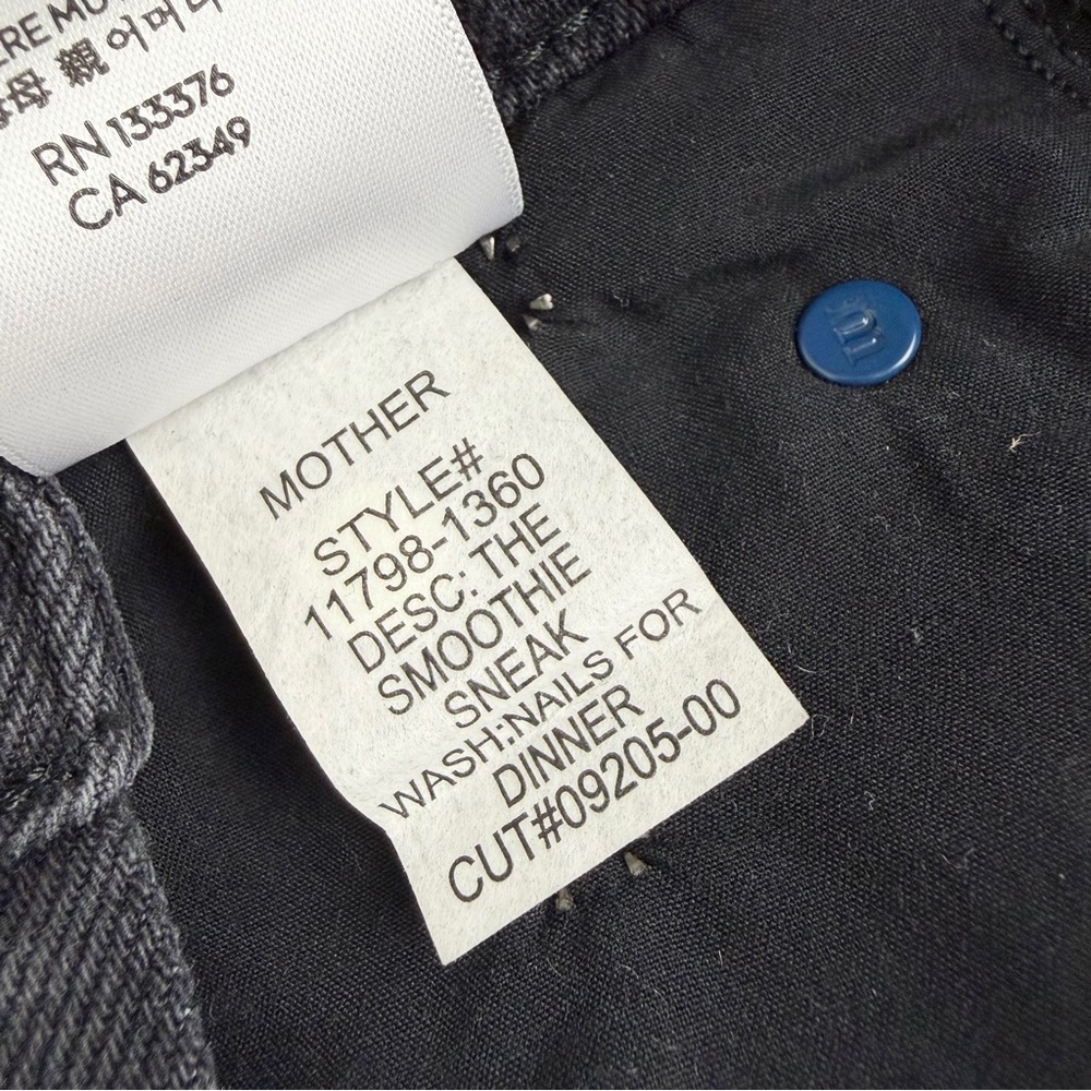 Mother SNACKS! The Smoothie Sneak Jeans Nails For Dinner Size 27 NWT - Picture 12 of 13